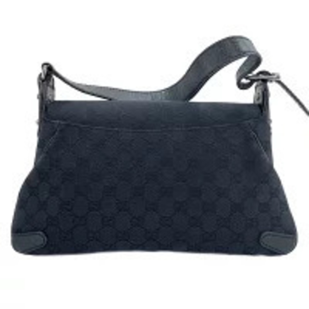 Gucci GG Canvas Horsebit Chain Handbag Black - Picture 2 of 11